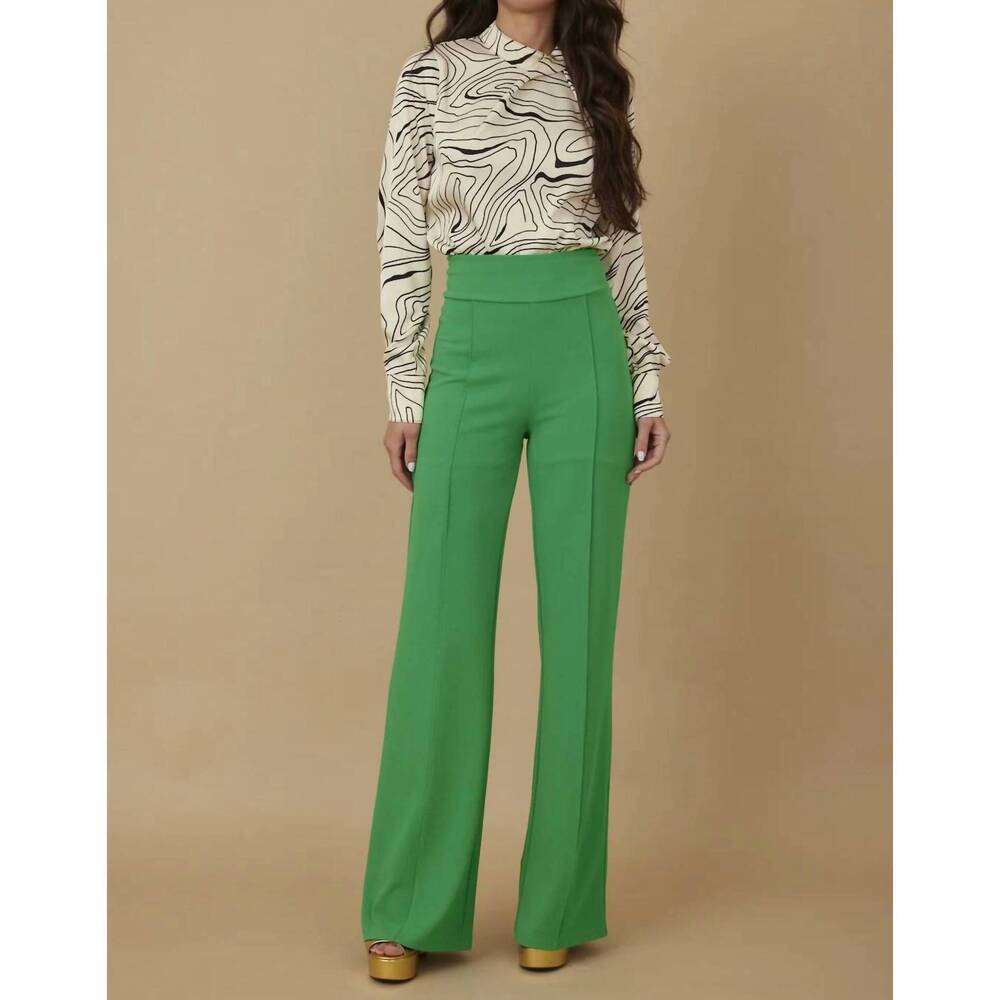 NEW VALENTINE vale flare pants in green
